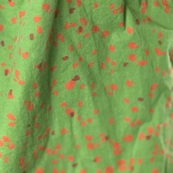 Eloquii Green Printed Button Down Shirt with Ruffle front and ruffle shoulder - Picture 13 of 13